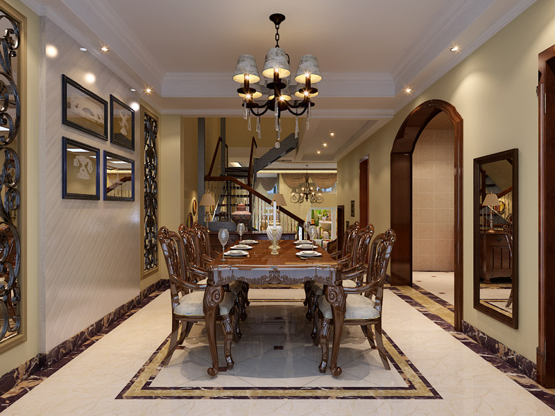 藍(lán)郡別墅200㎡美式風(fēng)格裝修效果圖-金舍裝飾-石家莊裝修|室內(nèi)設(shè)計(jì)|空間/建筑|金舍飯飯 - 原創(chuàng)設(shè)計(jì)作品 