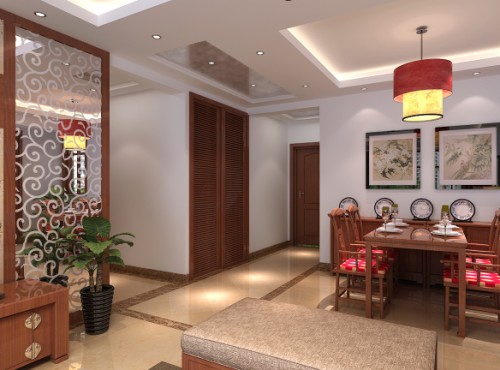 宅速美裝飾,海亮瓏園,三居室,中式風格,海亮瓏園中式風格109平米三居室裝修設計圖片_樣板間_實景圖-搜房網(wǎng)裝修設計網(wǎng)